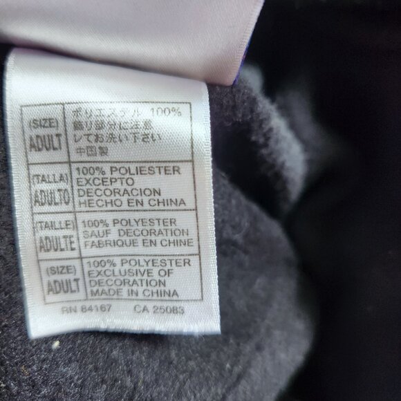 Jester Hat Grumpy Disneyland Resort Black and Red with Ties Adult One Size - Picture 6 of 6